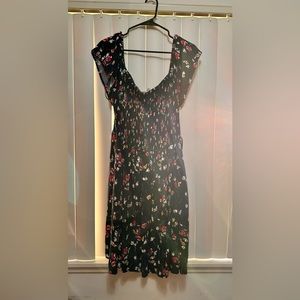 Terra & Sky Floral Dress w/ Pockets